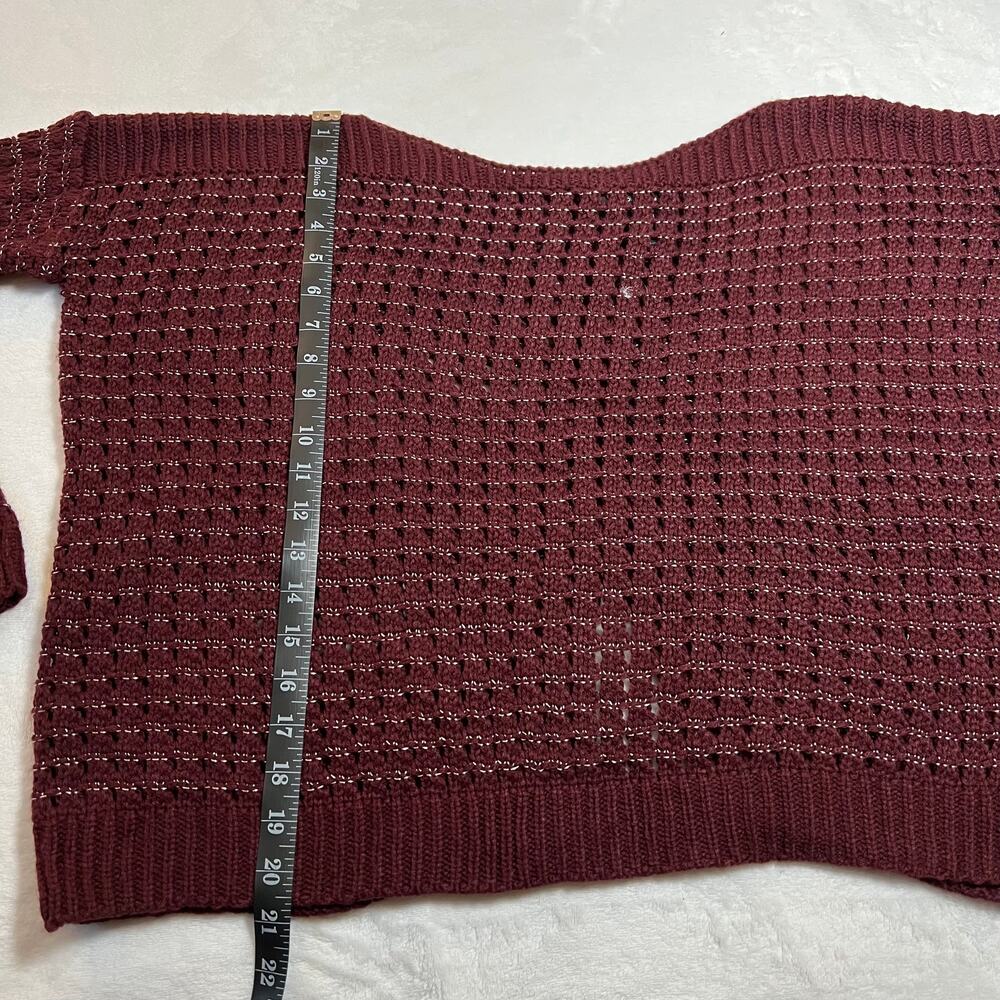 Gossip Girl by Romeo & Juliet Couture Open Knit Oversized Sweater Size Small - Picture 8 of 10